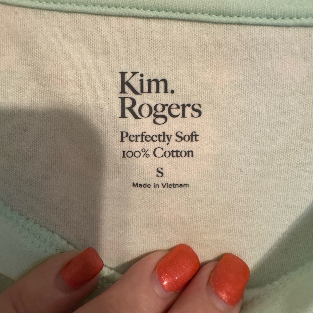 ❤️NWT Kim Rogers Mint Green Polka Dot Short Sleeve Tee SMALL   #CL - Picture 7 of 9